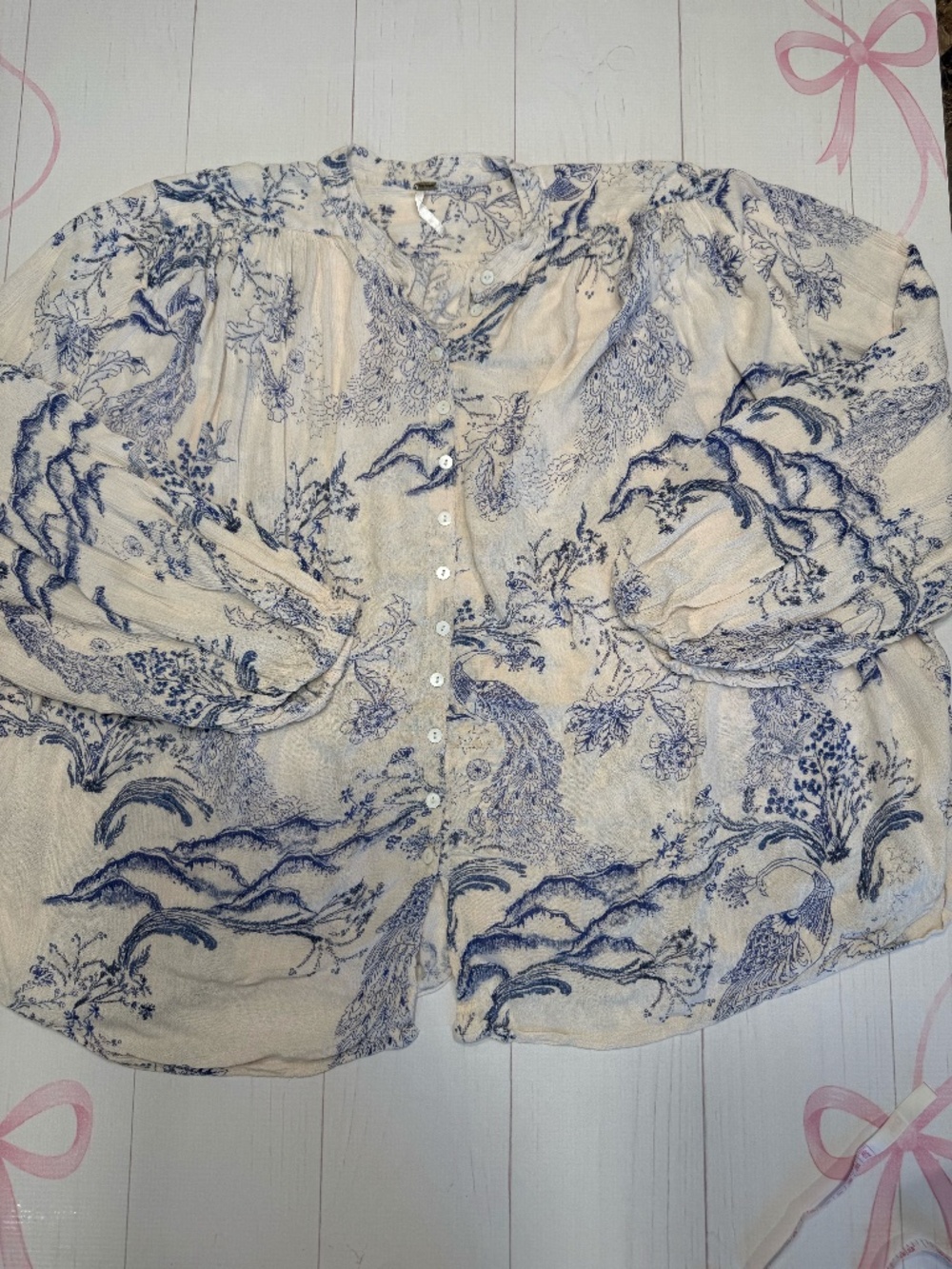 Free People Metallic Blooms Top Best for M/L